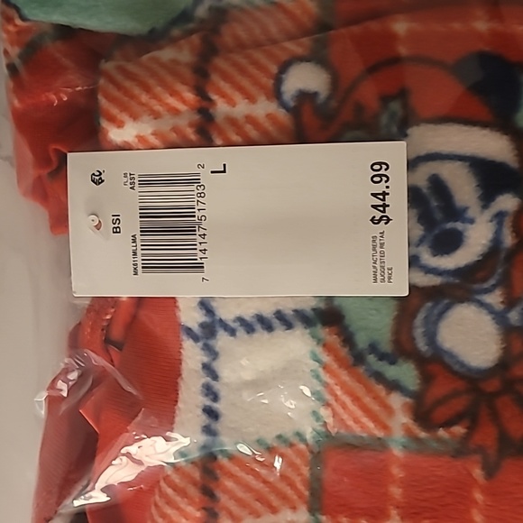 MEN'S MICKEY MOUSE MATCHING PAJAMAS SET SZ LARGE - Picture 8 of 9